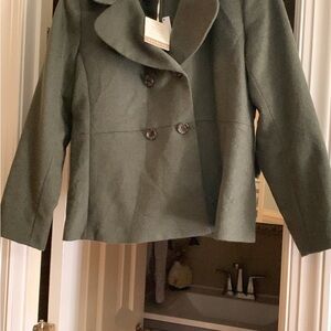 Talbots Green Double-Breasted Blazer